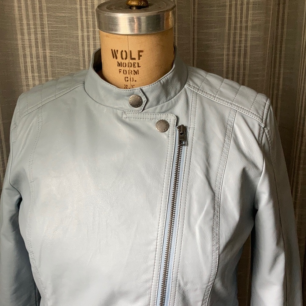 Tommy Hilfiger baby blue faux leather.  NWOT